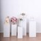 5 White Rectangle Metal DISPLAY STANDS Pedestal Riser Party Events Decorations